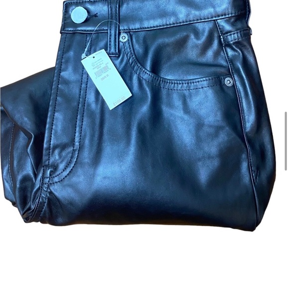 GAP High Rise Faux-Leather Vintage Slim Pants - Picture 3 of 6